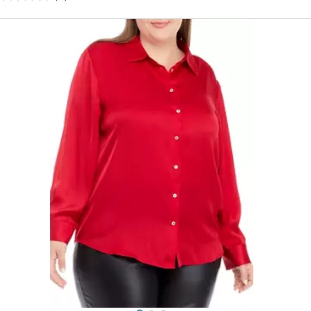 Every EVERY red blouse button down top women’s holiday Christmas size medium